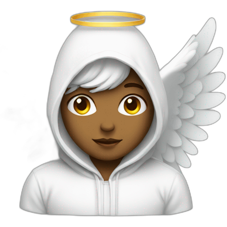 angel with hood with halo emoji