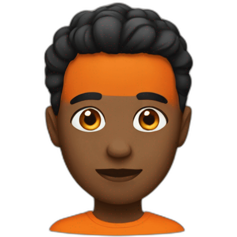 Black and orange emoji