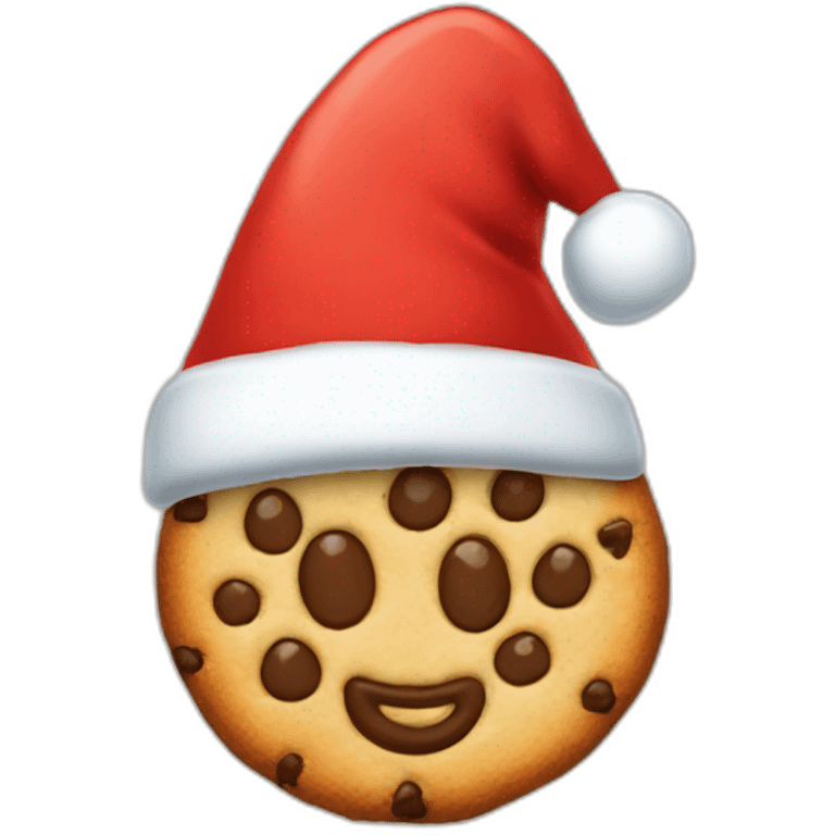 cookie santa claus hat emoji