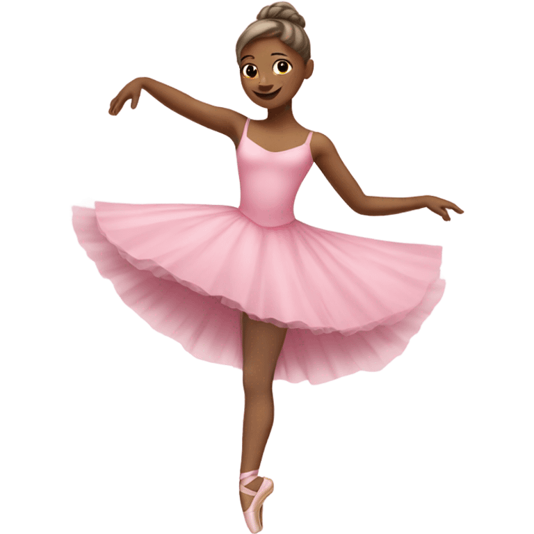 A ballerina dancing in pink dress  emoji