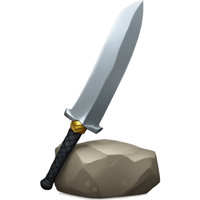 Espada dentro de una piedra emoji