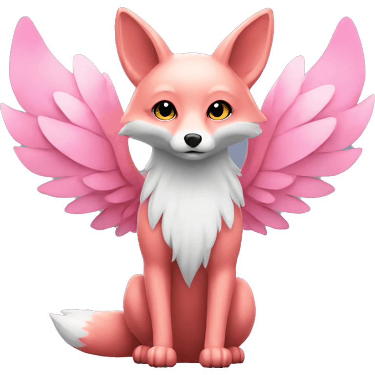  pink fox with wings  emoji