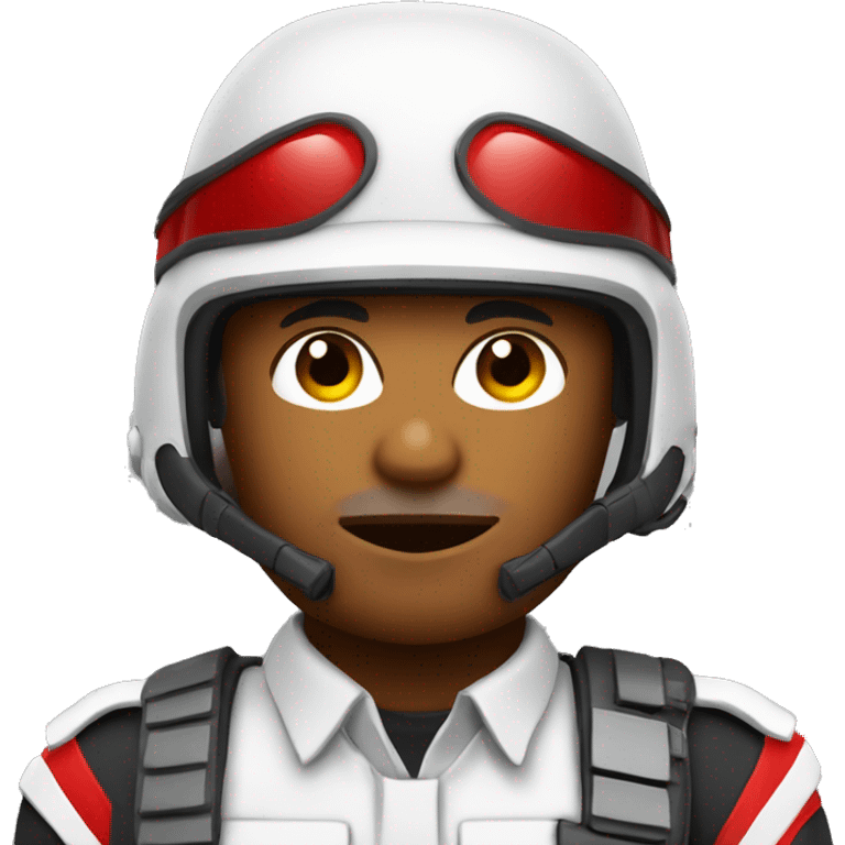 Trooper icon with bino and a colored visor red emoji