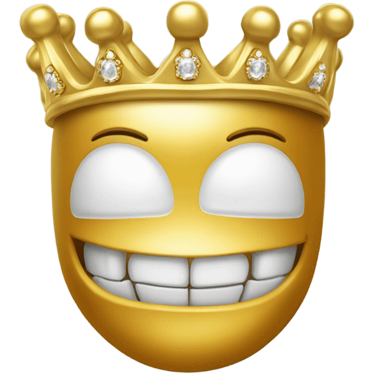 Gold tooth with crown emoji