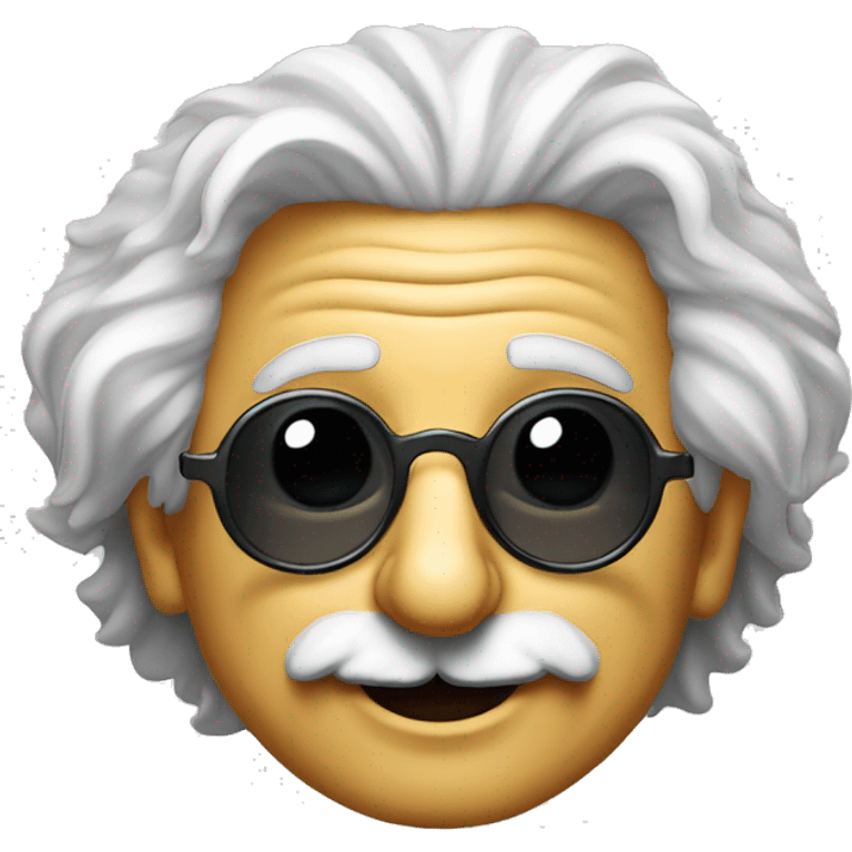 albert einstein dark sun glasses smiling emoji