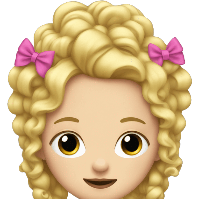 Blonde girl with bows in her hair emoji