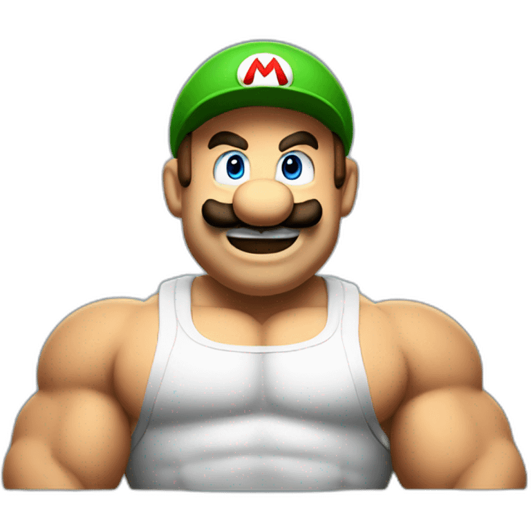 super mario with big muscles emoji