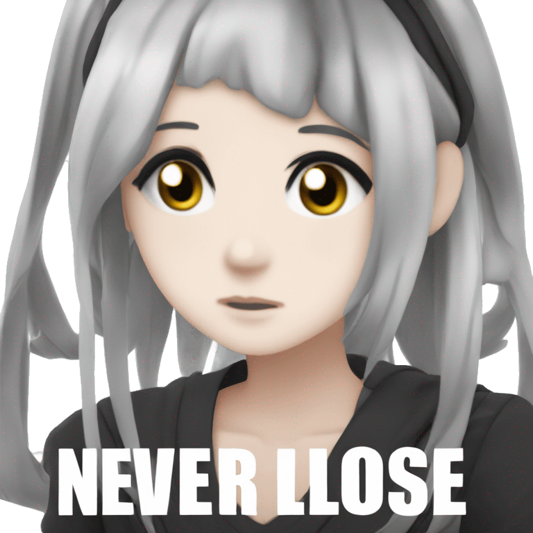 anime picture and the text 'Never Lose with TWK' written on it. emoji