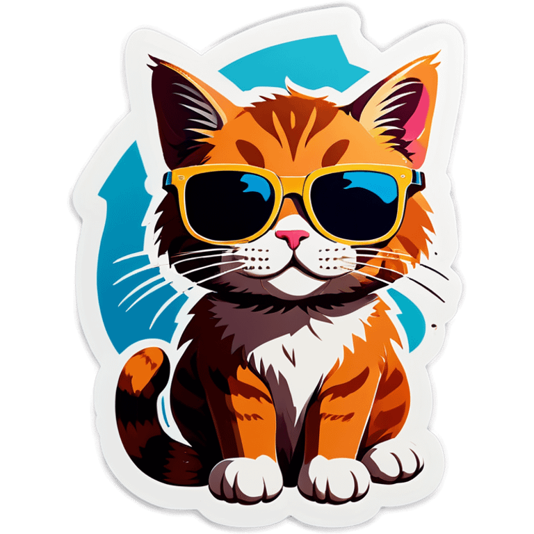 Cat with sunglasses emoji