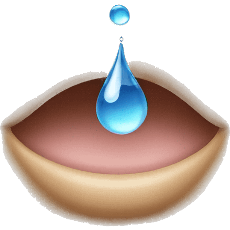 water droplet on face emoji