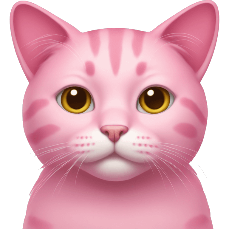 a pink cat emoji