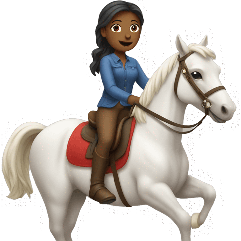 Woman riding a horse emoji