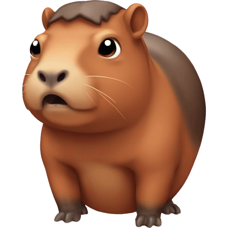 Capibara una mochilita de tortuga emoji