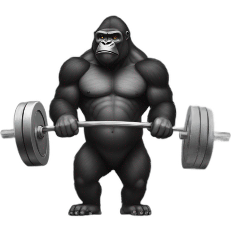 Gorilla with barbell  emoji