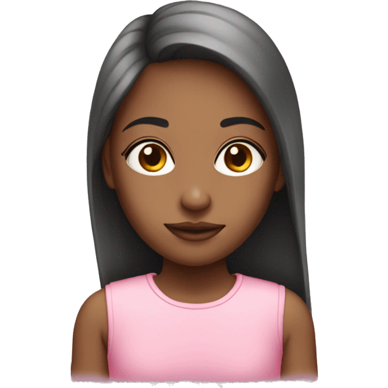 girl with glass pink emoji