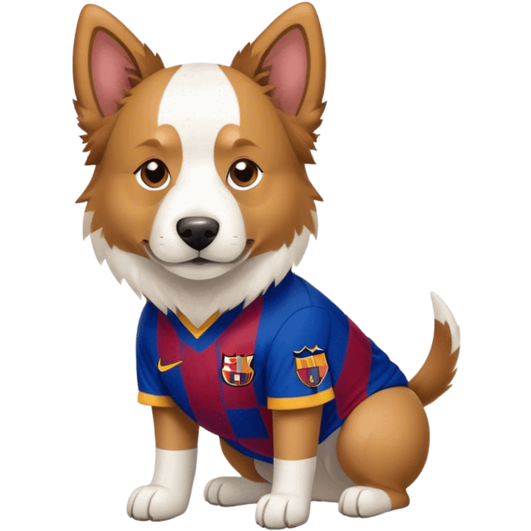 Dog wearing Messi football kit  emoji