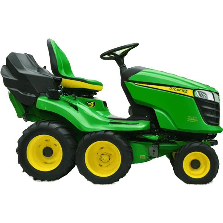 A John Deere lawn mower emoji