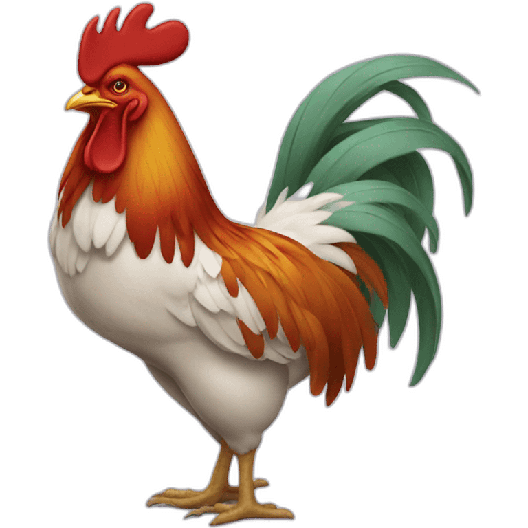 Happy rooster emoji