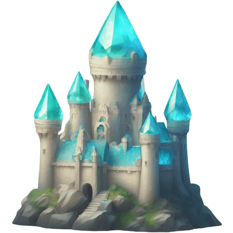 opal crystal gemstone castle emoji