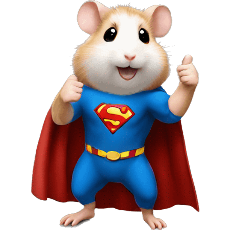 hamster superman thumbs up emoji