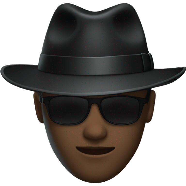 black fedora hat emoji