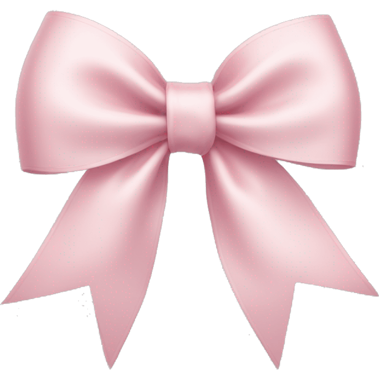 Pale pink ribbon bow  emoji