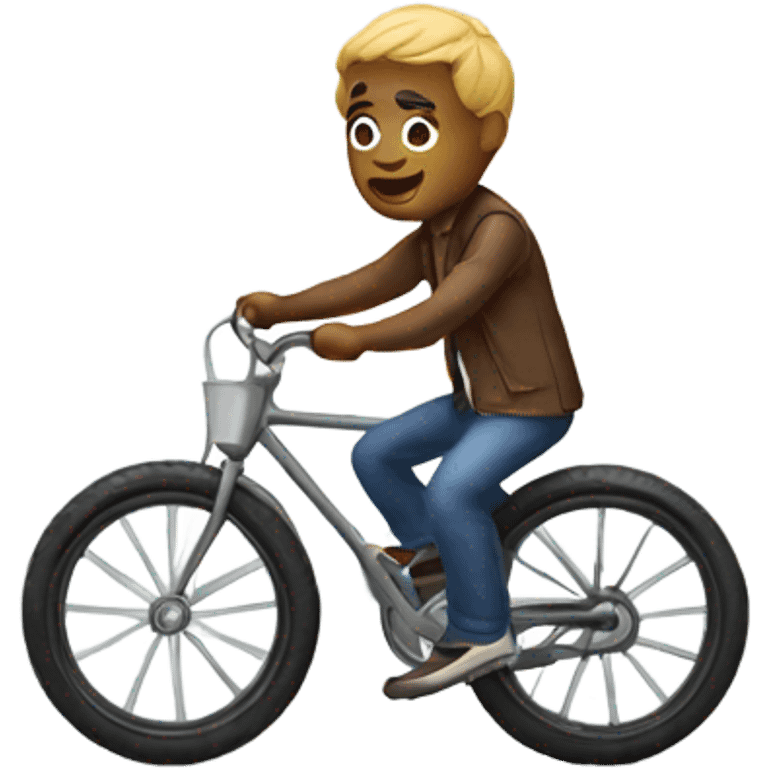 Small guy in bike emoji