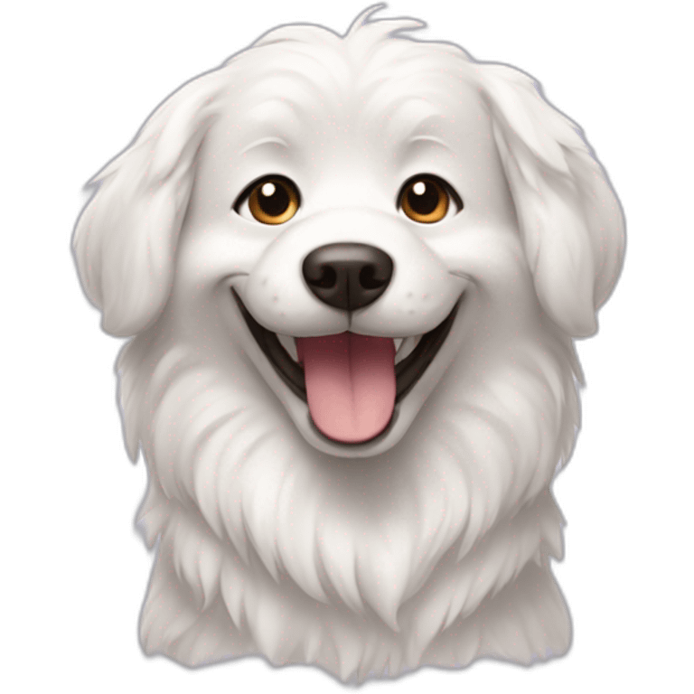 smiling dog with white fur emoji