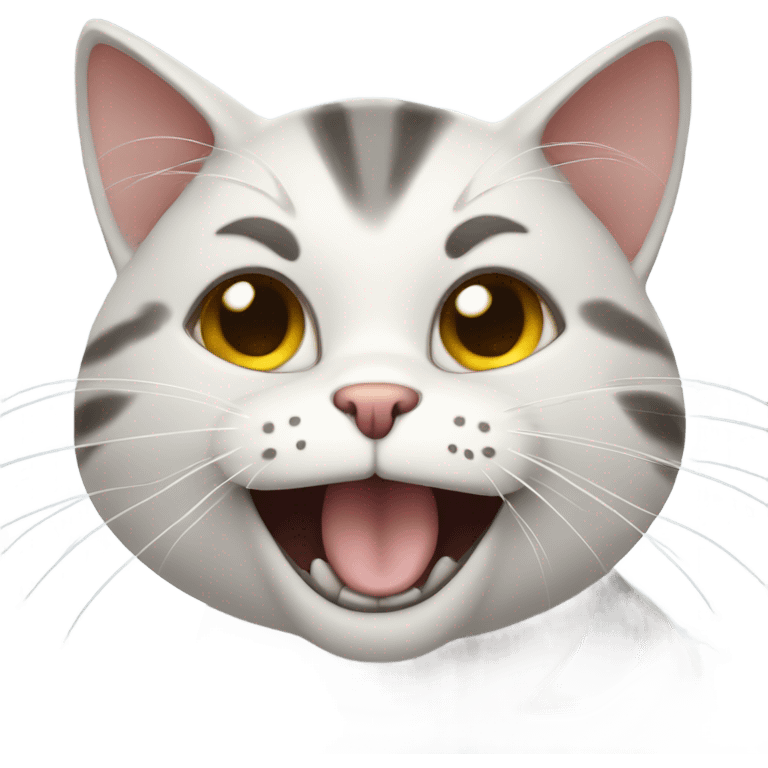 Cat laughing and pointing at you emoji