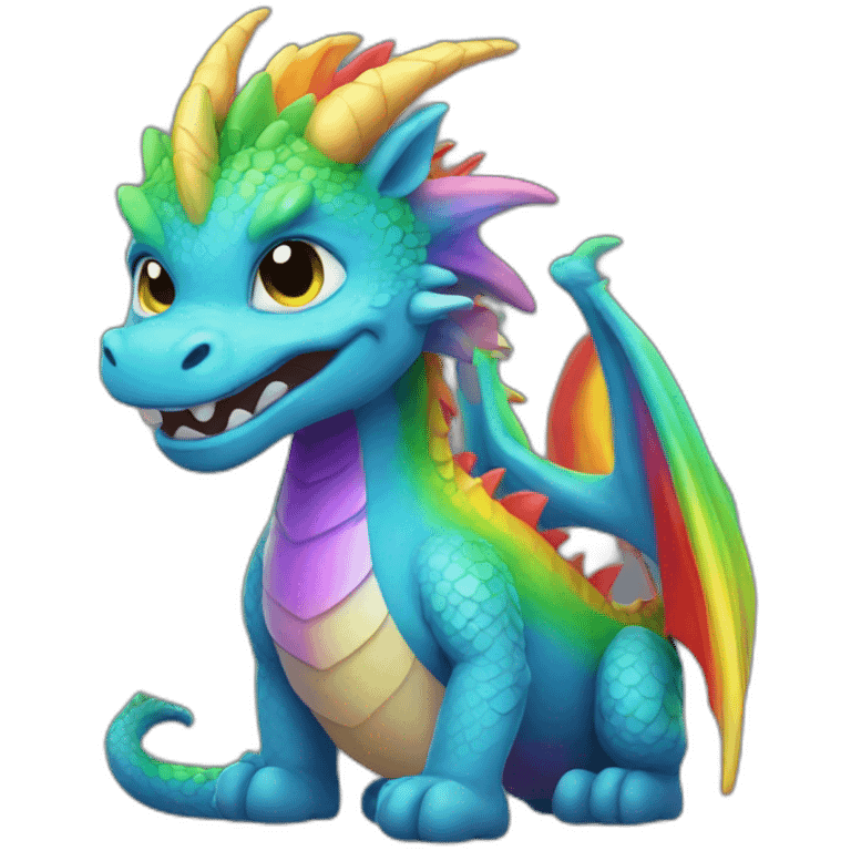 Rainbow Dragon emoji