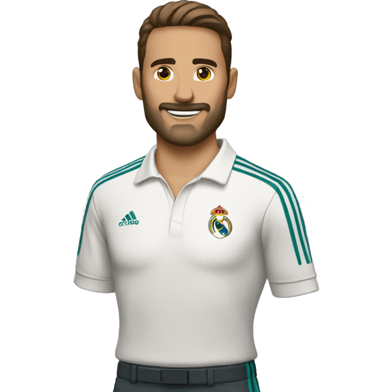 Hombre con camisa del Real Madrid emoji