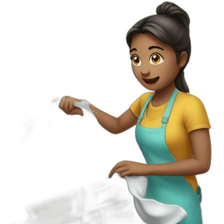 Girl doing dishes emoji