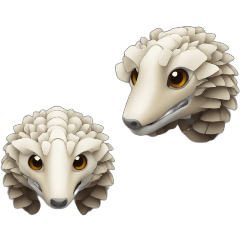 robot pangolin face emoji