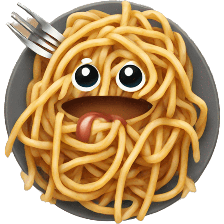 spaghetti eating spaghetti emoji