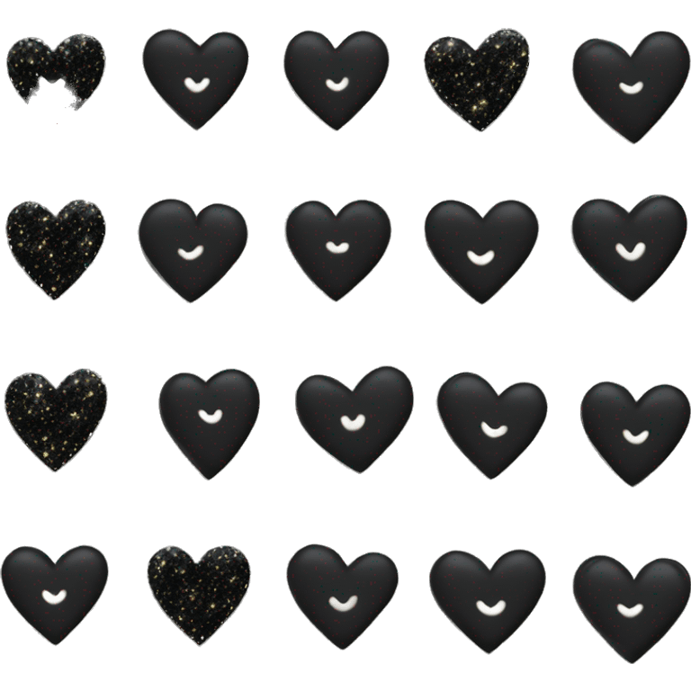 Black heart with sparkles emoji