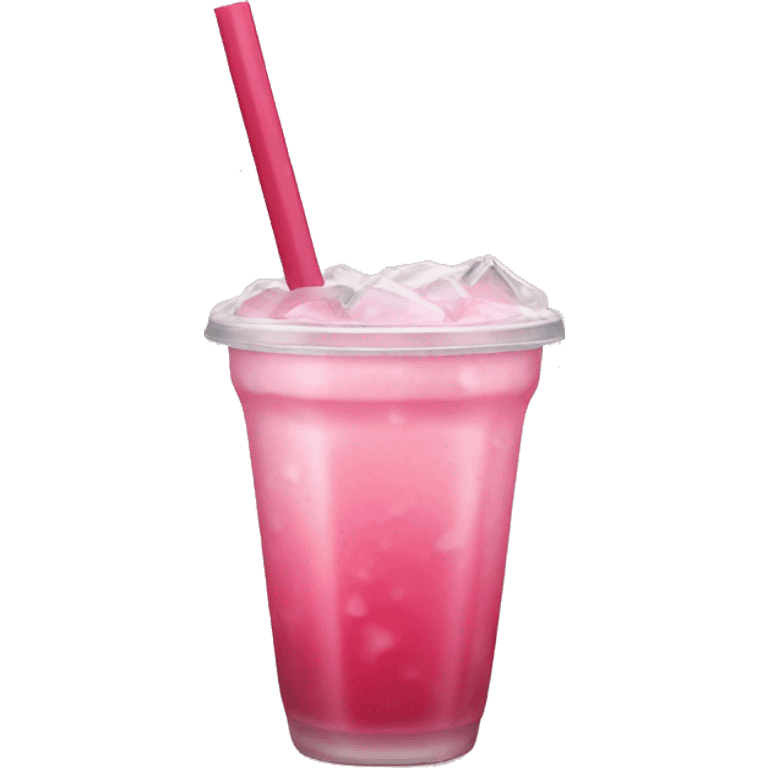 Pink iced drink emoji