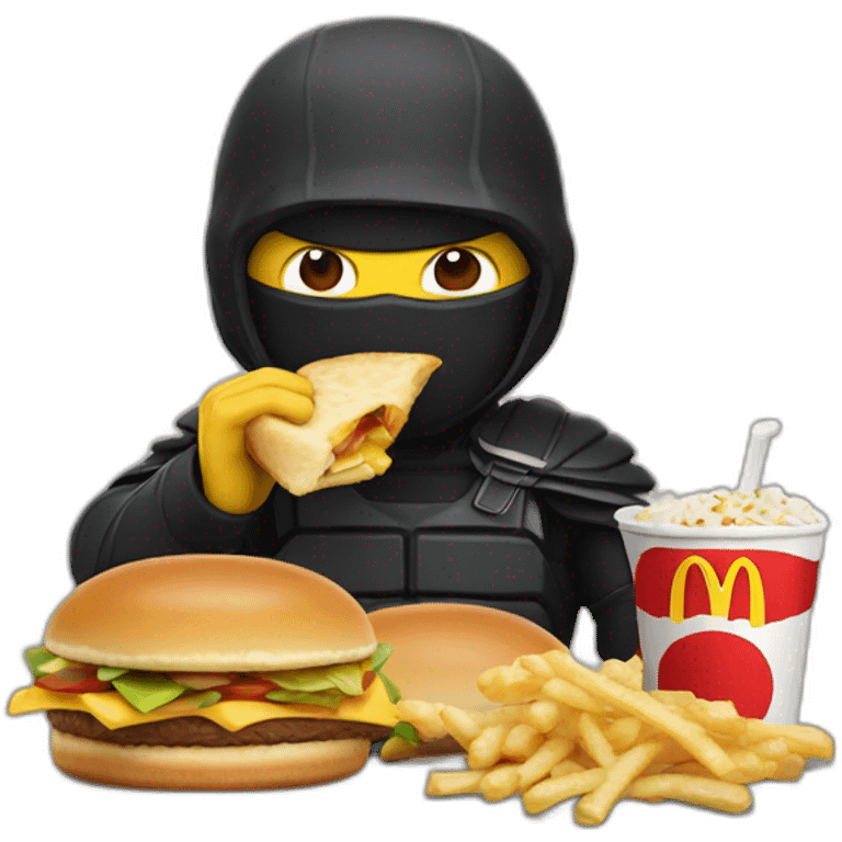 Tortu ninja entrain de manger McDonald's emoji