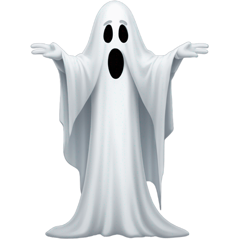 White person with pointy ghost costume emoji