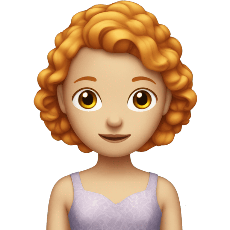 Ginger girl with pretty dress emoji