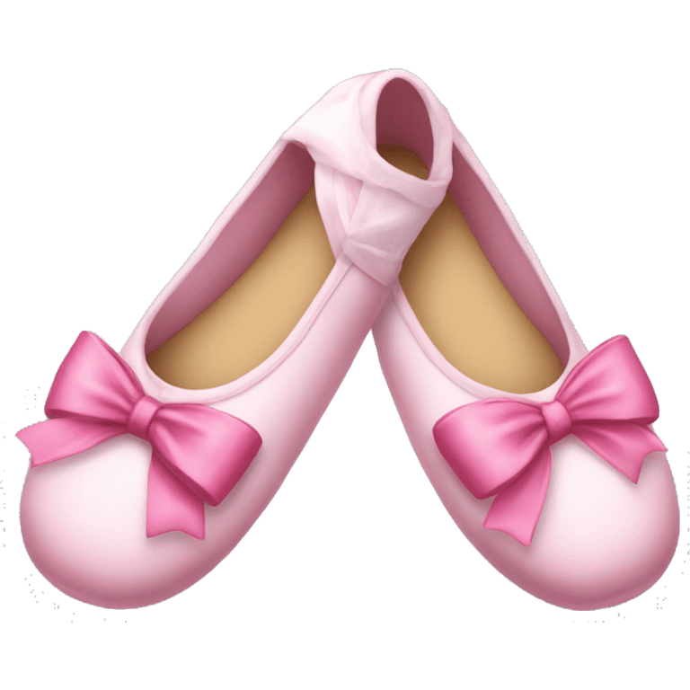 Ballerina slippers with a pink bow  emoji