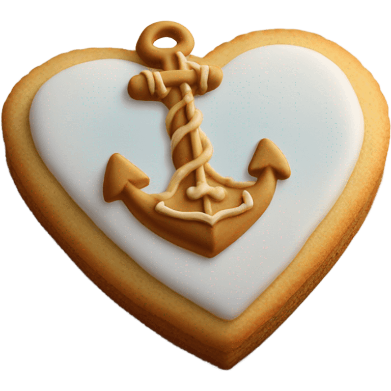 cookie heart with anchor emoji