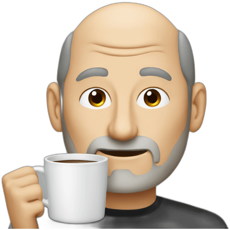 steve jobs drinking coffee emoji