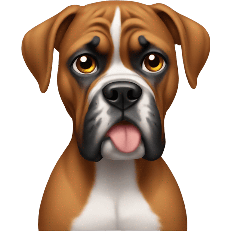 Upset boxer dog  emoji