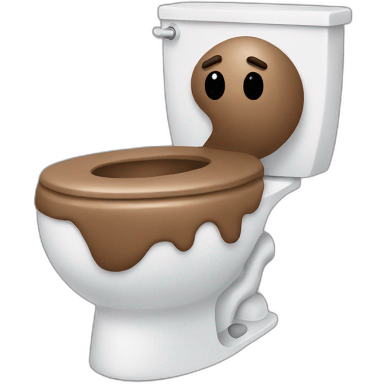 Poop on a toilet emoji