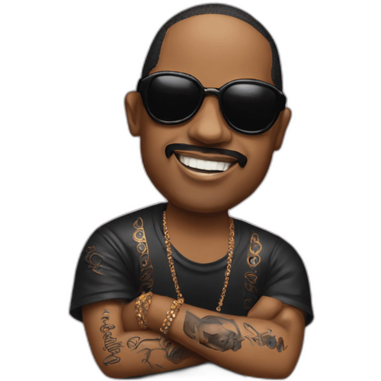 stevie wonder with tatoos emoji