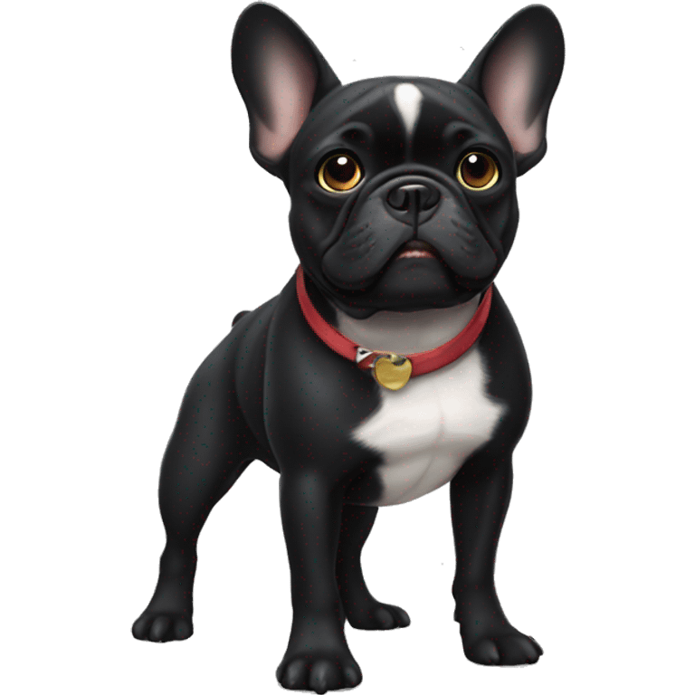 Black French bulldog emoji