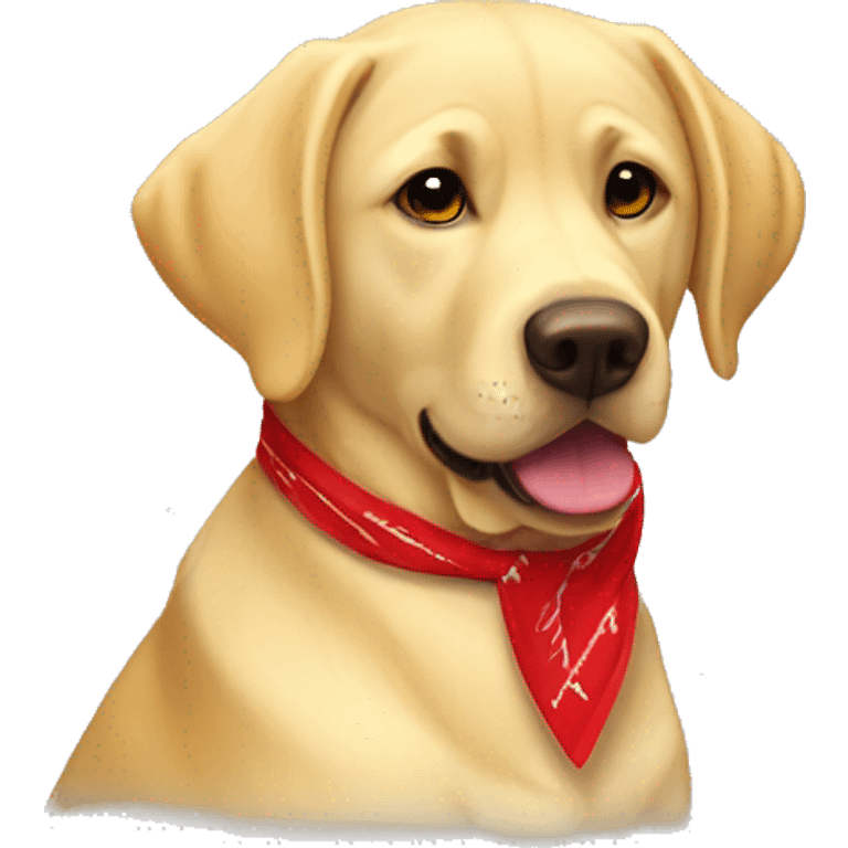 Yellow lab with a red bandanna  emoji