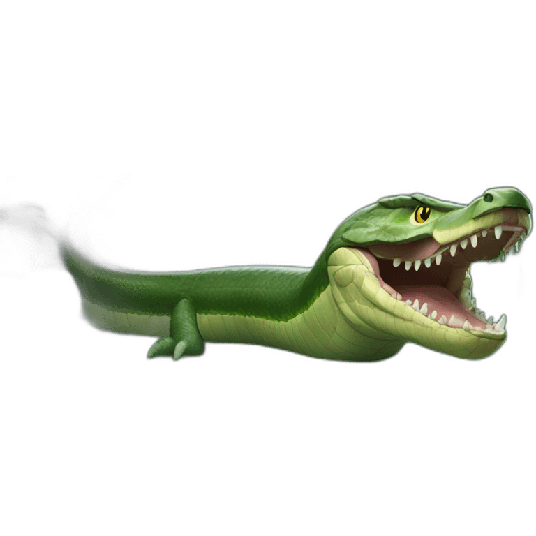 Titanoboa qui enroulé un deinosuchus emoji