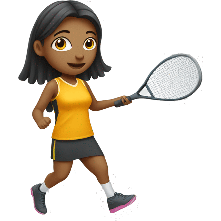 Girl playing squash sport emoji