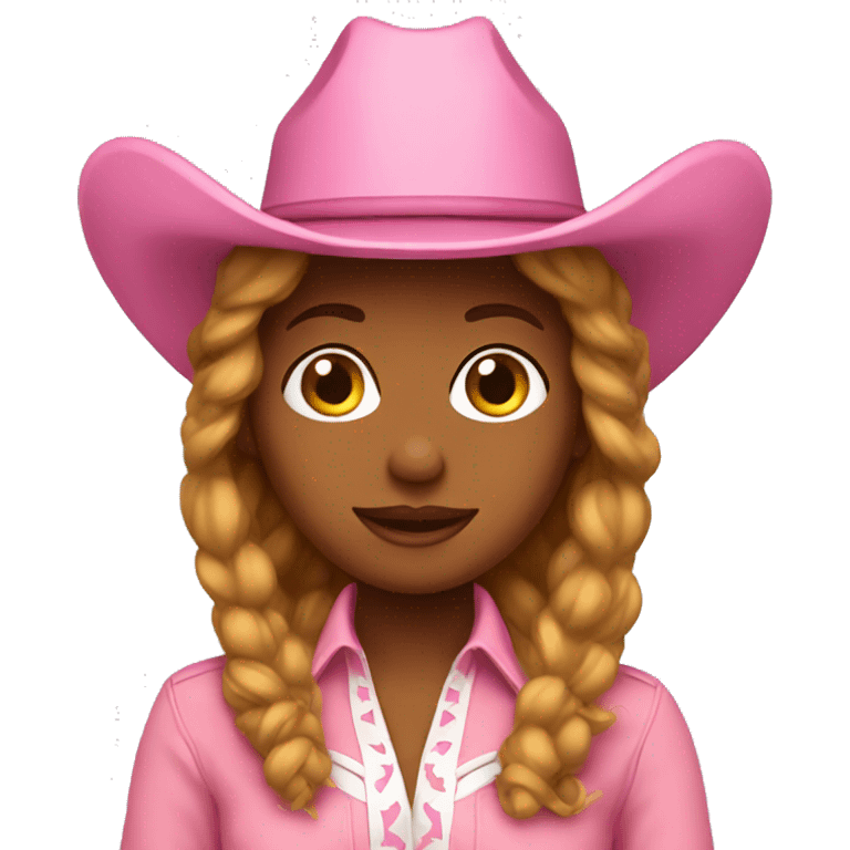 Pink cowgirl emoji